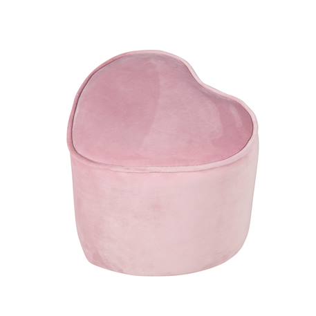 Tabouret pouf cœur en velours et bois lil sofa Bleu clair+Gris argenté+Rose pastel 13 - vertbaudet enfant 