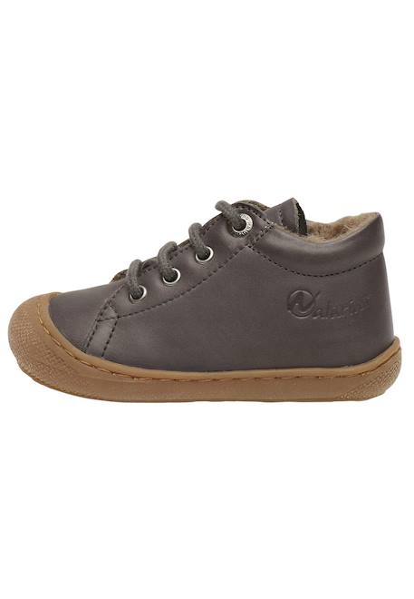 Chaussures en cuir doublés en laine cocoon Anthracite- 3 - vertbaudet enfant 