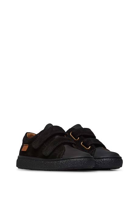Baskets en cuir et synthétique carex vl Noir- 2 - vertbaudet enfant 