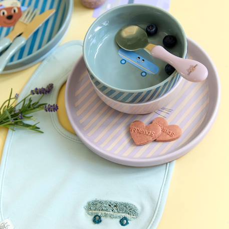 Lot de 3 couverts tiny team, chat Rose 2 - vertbaudet enfant 