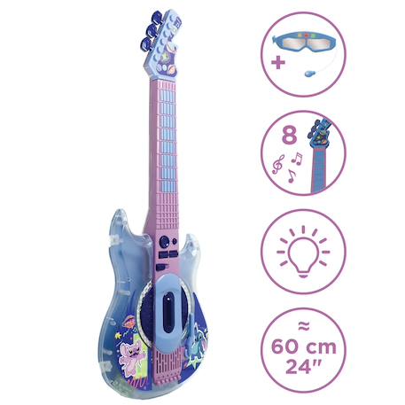 Guitare électronique lumineuse avec lunettes et micro stitch Bleu 2 - vertbaudet enfant 