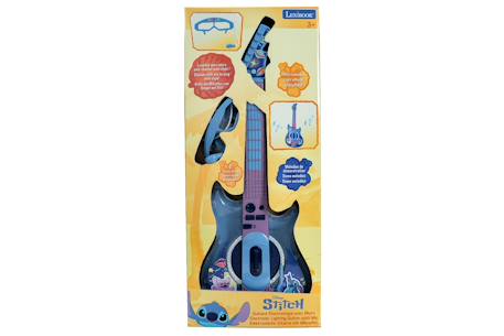 Guitare électronique lumineuse avec lunettes et micro stitch Bleu 3 - vertbaudet enfant 