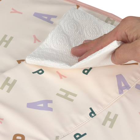 Grand bavoir avec poche happy fruits peach Rose 4 - vertbaudet enfant 