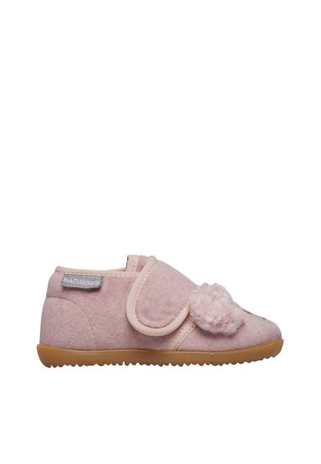Pantoufles en tissu bidaim Rose- 1 - vertbaudet enfant 