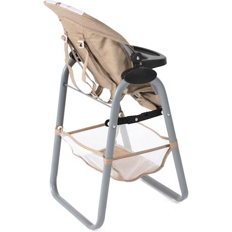 Chaise haute pour poupées beige avec oursons Beige 4 - vertbaudet enfant 
