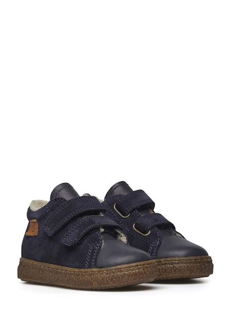 Baskets doublées en laine albus vl Bleu nuit-+Cognac-+Rose- 2 - vertbaudet enfant 