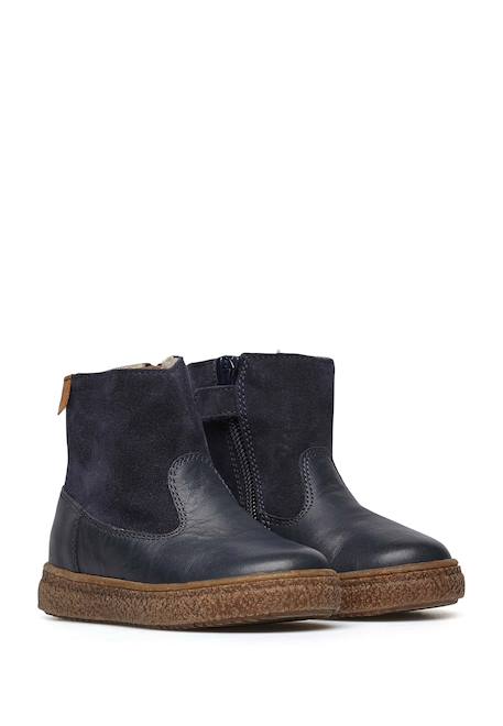 Bottines en nappa et suède alpina Cognac-+Marine-+Rose antique- 7 - vertbaudet enfant 