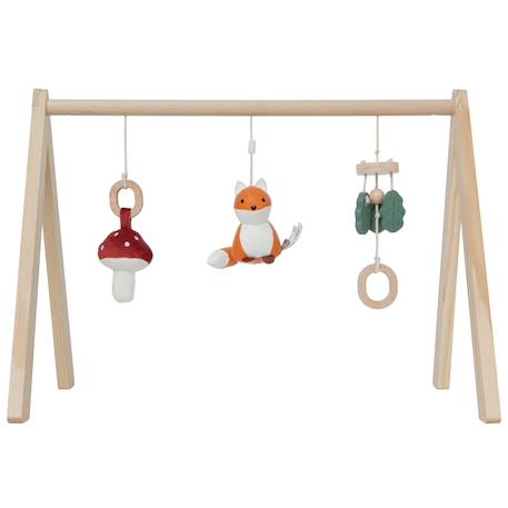 Arche d'éveil en bois forêt Orange, rouge, bleu 1 - vertbaudet enfant 