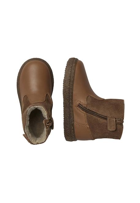 Bottines en nappa et suède alpina Cognac-+Marine-+Rose antique- 4 - vertbaudet enfant 