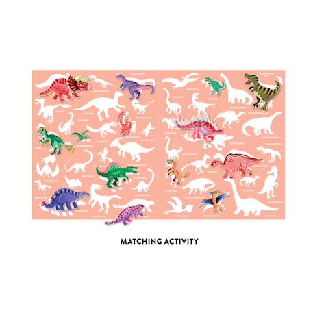 Autocollants réutilisables - parc des dinosaures Multicolor 3 - vertbaudet enfant 