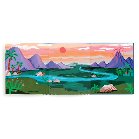 Autocollants réutilisables - parc des dinosaures Multicolor 5 - vertbaudet enfant 