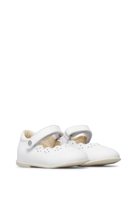 Ballerines en cuir olya Blanc- 2 - vertbaudet enfant 