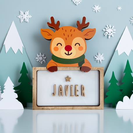 Lampe de noël personnalisable Marron+Rouge+Vert 2 - vertbaudet enfant 