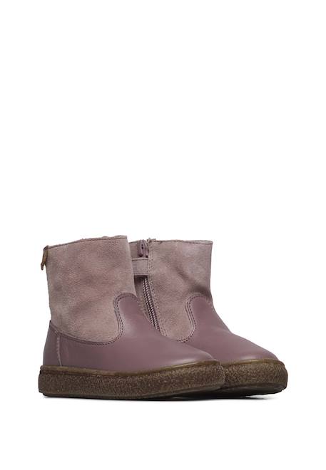 Bottines en nappa et suède alpina Cognac-+Marine-+Rose antique- 12 - vertbaudet enfant 