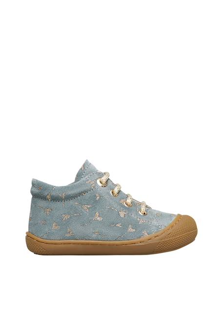 Chaussures en suède avec cœurs pailletés cocoon Beige-platin-+Gris clair-marron-+Rose-platine- 6 - vertbaudet enfant 