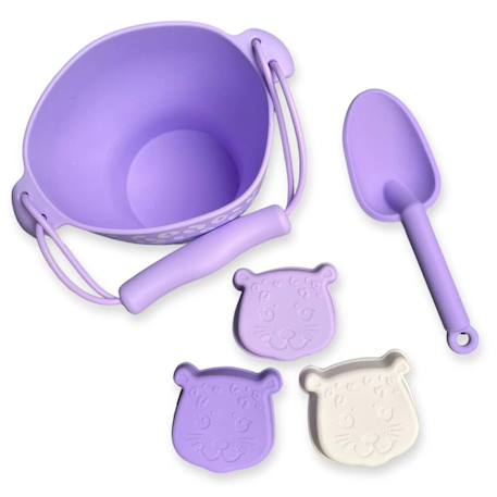 Set jeu de plage thème océan avec seau, pelle et moules Purple 4 - vertbaudet enfant 