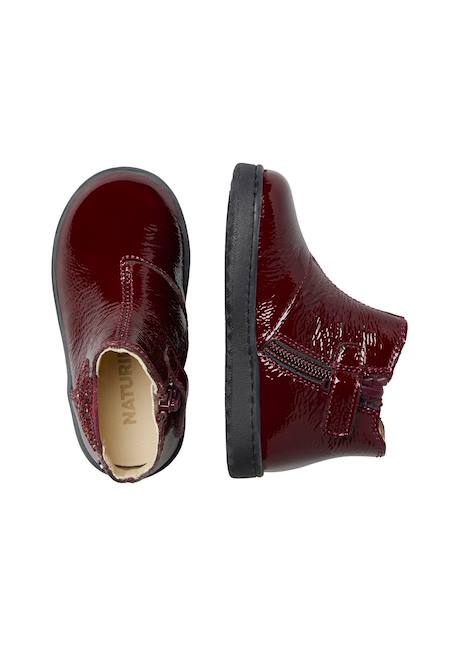 Chaussures en cuir verni glarny high 2 Bordeaux-+Noir-noir ivoire 4 - vertbaudet enfant 