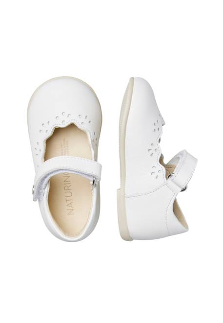 Ballerines en cuir olya Blanc- 4 - vertbaudet enfant 