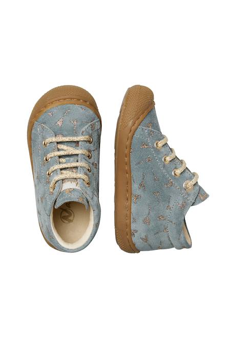 Chaussures en suède avec cœurs pailletés cocoon Beige-platin-+Gris clair-marron-+Rose-platine- 9 - vertbaudet enfant 