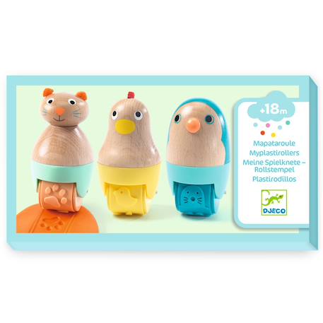 Lot de 3 tampons pour pâte à modeler mapataroule Orange, jaune, bleu 3 - vertbaudet enfant 