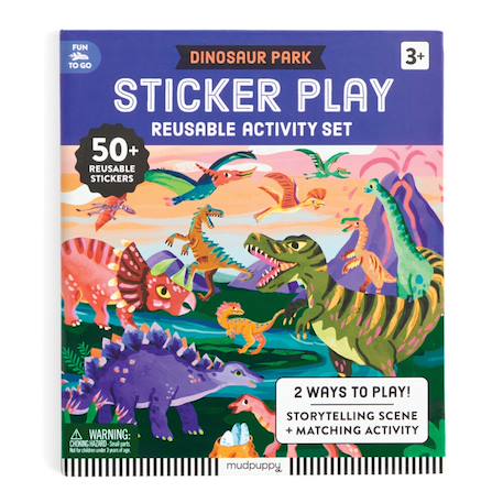 Autocollants réutilisables - parc des dinosaures Multicolor 1 - vertbaudet enfant 