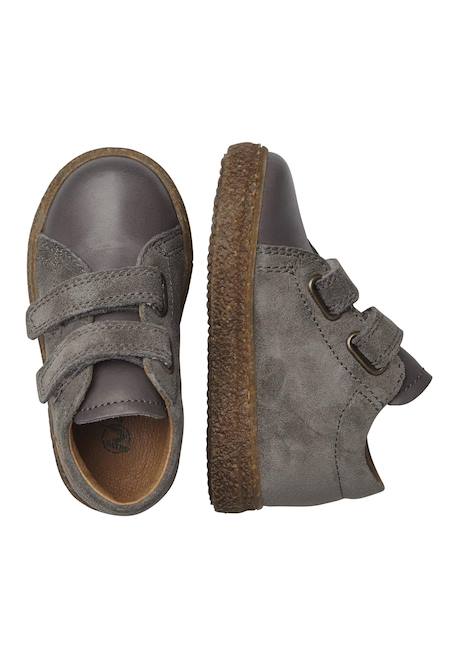 Baskets en cuir et suède albus vl Anthracite-+Marine-+Marron foncé-+Noir-+Rose- 4 - vertbaudet enfant 