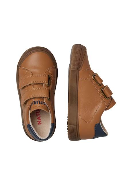 Baskets en cuir eindhoven 2 vl. Bleu foncé-+Cognac-+Marron-vert-+Noir-+Noir-or- 9 - vertbaudet enfant 