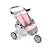 Poussette jogger 3 roues pour poupons jumelles Rose+Rose clair 7 - vertbaudet enfant 