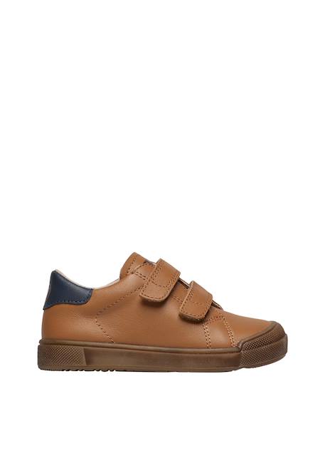 Baskets en cuir eindhoven 2 vl. Cognac-+Noir- 1 - vertbaudet enfant 