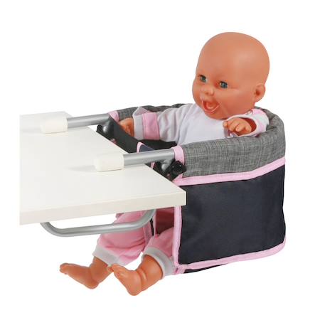 Siège de table de poupée Gris et noir 3 - vertbaudet enfant 