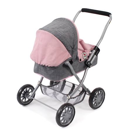 Poussette pour poupons Gris et rose 3 - vertbaudet enfant 