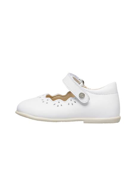 Ballerines en cuir olya Blanc- 3 - vertbaudet enfant 