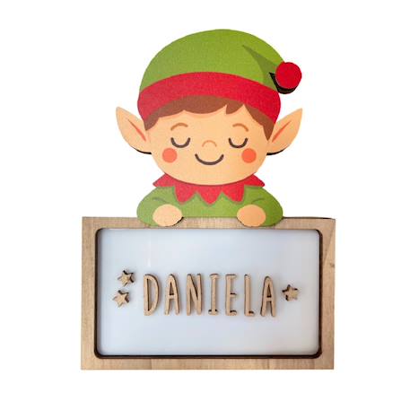 Lampe de noël personnalisable Marron+Rouge+Vert 7 - vertbaudet enfant 