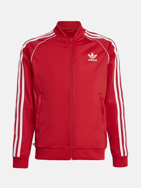 Gilet garçon zippé à manches longues Rouge+Rouge / blanc 1 - vertbaudet enfant 