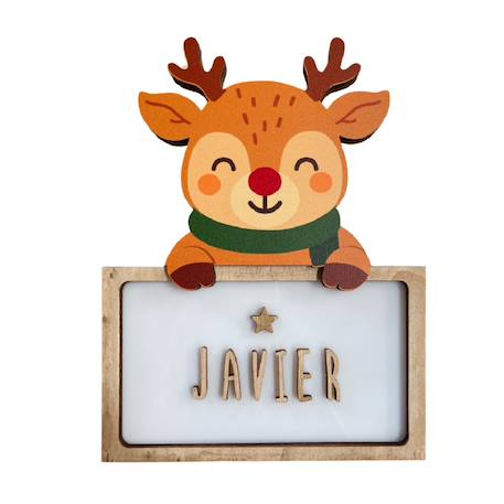 Lampe de noël personnalisable Marron+Rouge+Vert 1 - vertbaudet enfant 