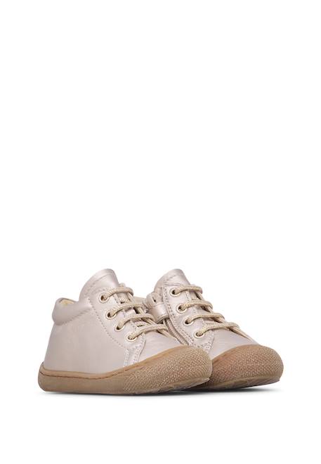 Chaussures premiers pas en cuir cocoon zip Rose poudré- 2 - vertbaudet enfant 