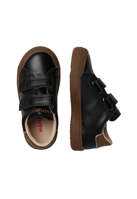 Baskets en cuir eindhoven 2 vl. Bleu foncé-+Cognac-+Marron-vert-+Noir-+Noir-or- 19 - vertbaudet enfant 