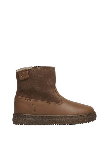 Bottines en nappa et suède alpina Cognac-+Marine-+Rose antique- 1 - vertbaudet enfant 