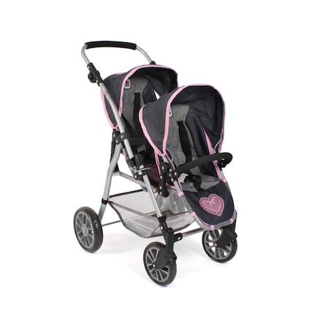 Poussette buggy twinny pour poupons Gris 1 - vertbaudet enfant 