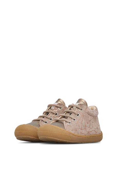 Chaussures premiers pas en cuir et suède cocoon Gris tourterelle- 5 - vertbaudet enfant 