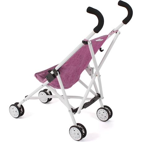 Mini-poussette buggy pour poupons roma Bleu et rose+Gris et rose+Jean rose+Rose+Rose clair+Violet 8 - vertbaudet enfant 