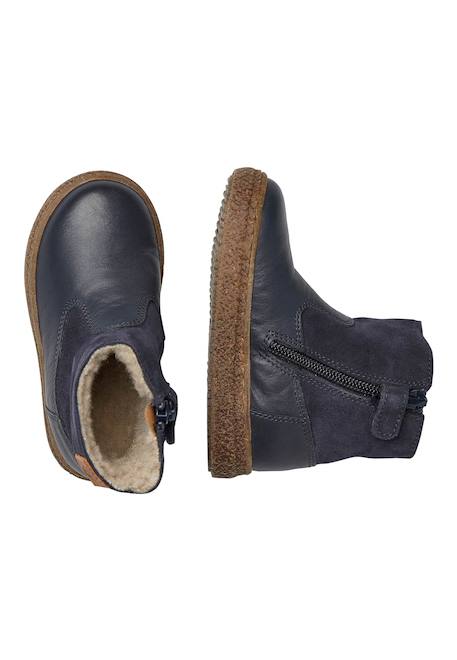 Bottines en nappa et suède alpina Cognac-+Marine-+Rose antique- 9 - vertbaudet enfant 