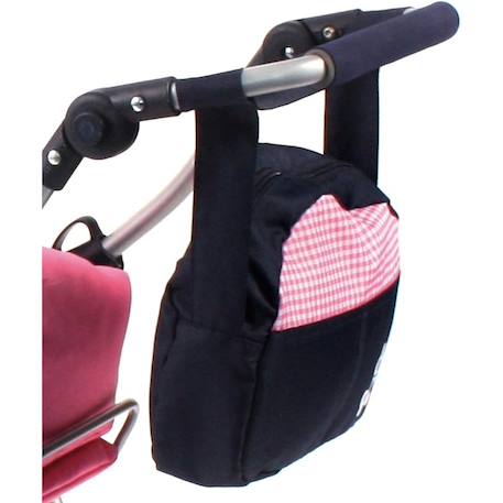 Sac à langer pour poussettes de poupons Noir et rose 2 - vertbaudet enfant 