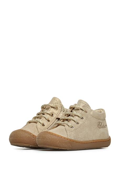 Chaussures premiers pas en cuir avec fermeture éclair cocoon zip Platine-+Rose- 5 - vertbaudet enfant 