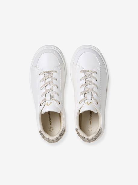 Baskets enfant fille lacets élastiqués blanc imprimé 5 - vertbaudet enfant 