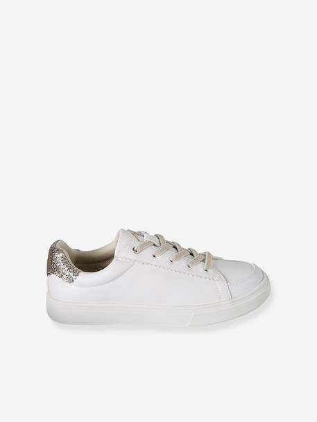 Baskets enfant fille lacets élastiqués blanc imprimé 3 - vertbaudet enfant 