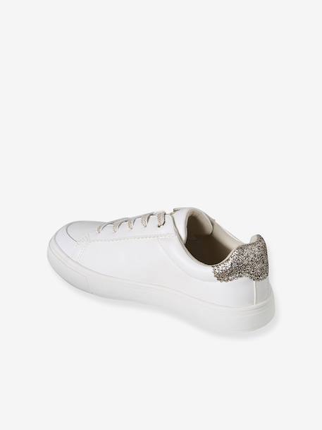 Baskets enfant fille lacets élastiqués blanc imprimé 4 - vertbaudet enfant 