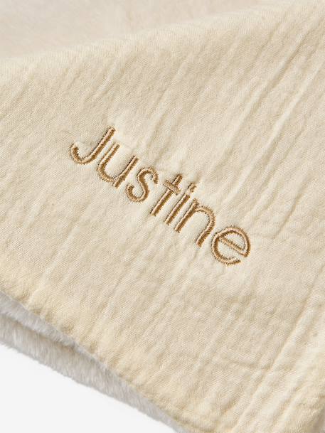 Plaid bi-matière beige 8 - vertbaudet enfant 