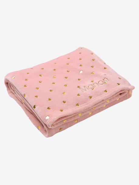 Plaid enfant en polaire motifs dorés écru / coeurs dorés+rose / coeurs dorés 7 - vertbaudet enfant 