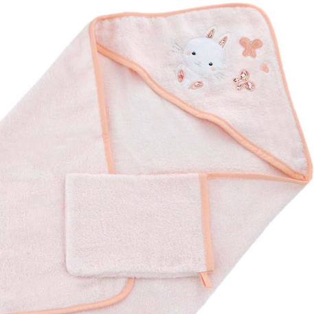 Sortie de bain avec gant lapinou Pink 2 - vertbaudet enfant 